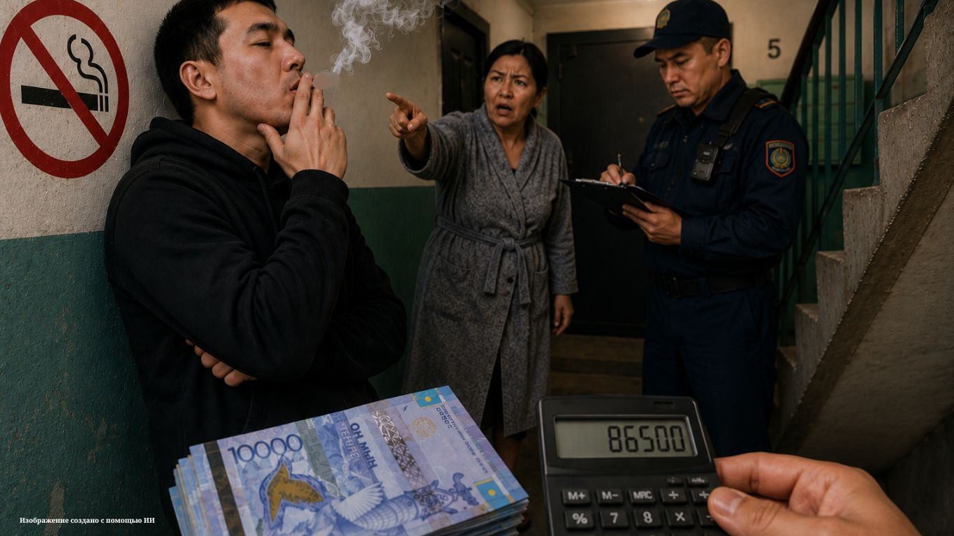 КУРЕНИЕ В ПОДЪЕЗДЕ МОЖЕТ ОБОЙТИСЬ В 86 ТЫСЯЧ ТЕНГЕ КУРЕНИЕ В ПОДЪЕЗДЕ МОЖЕТ ОБОЙТИСЬ В 86 ТЫСЯЧ ТЕНГЕ